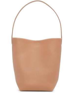 The Row Medium N/s Beige Leather Tote Bag - Brown