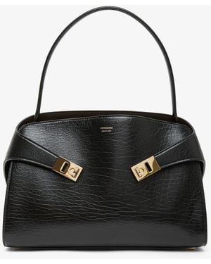 Ferragamo Hug M Black Bicolour Shoulder Bag