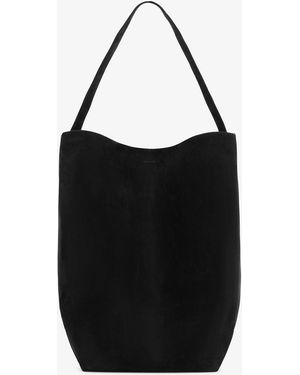 The Row Large N/s Black Nubuck Tote Bag