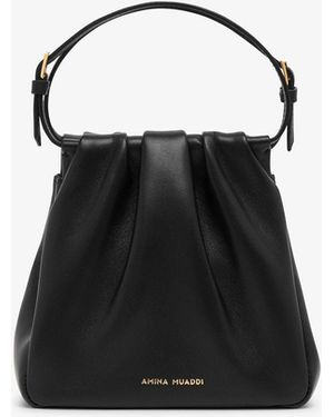 AMINA MUADDI Vittoria Black Leather Bag