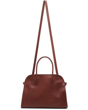 The Row Soft Margaux 12 Burgundy Bag - Brown