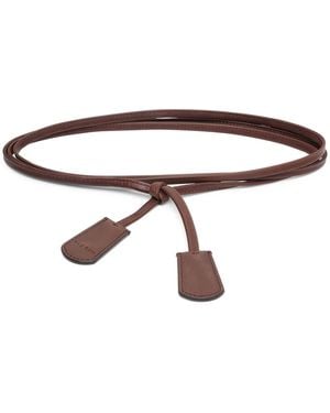 The Row Belt End B Dark Brown Leather Belt