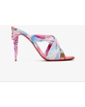 Christian Louboutin Affabula 100 Flower Mules - Pink