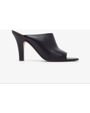 The Row Signum Black Leather Mules - White