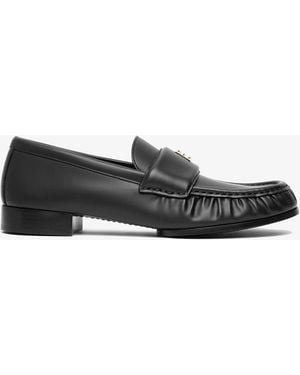 Givenchy 4g Black Leather Loafers - White