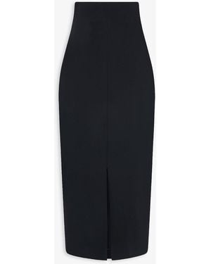 The Row Iphora Black Wool Skirt - Blue