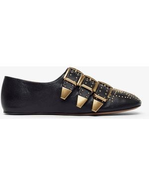 Chloé Susan Black Flats - White