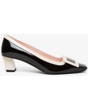Roger Vivier Belle Vivier 45 Black And White Court Shoes