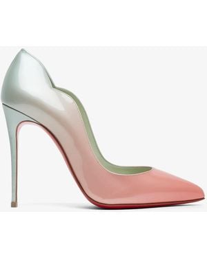 Christian Louboutin Hot Chick 100 Degrade Patent Pumps - Pink