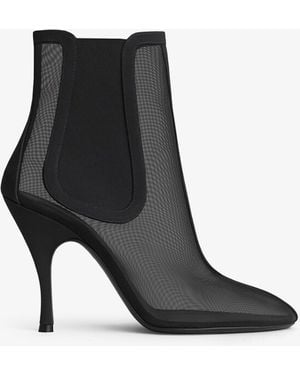 Alaïa Transparent Mesh Chelsea Boots - Black