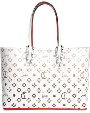Christian Louboutin Cabata Small Loubinthesky Tote Bag - White