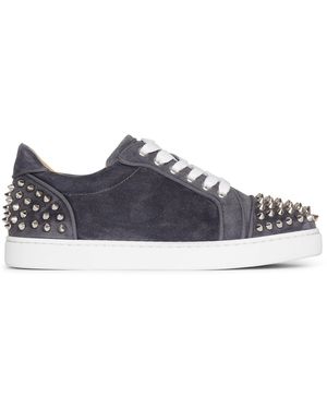 Christian Louboutin Vieira 2 Flat Smoky Suede Trainers - Blue