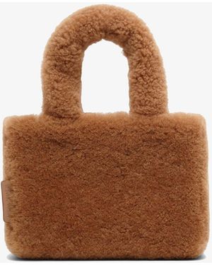 AMINA MUADDI Amini Giuly Brown Shearling Bag