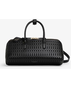 Alaïa Delta Small Perforated Vienne Bag - Black