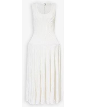 Alaïa White Knit Crinoline Dress