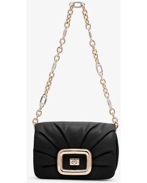 Roger Vivier Viv Choc Mini Black Bag - White