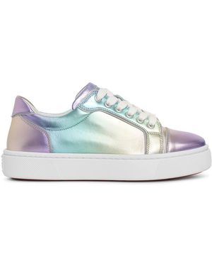Christian Louboutin Vieririssima Metallic Leather Trainers - Blue