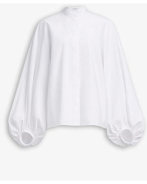 Alaïa Poplin Balloon Shirt - White