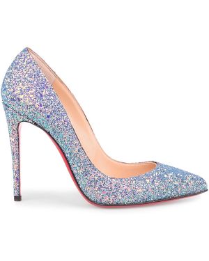 Christian Louboutin Pigalle Follies 100 Course Glitter Pump - Blue