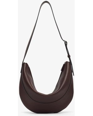 The Row Jouve Brown Leather Shoulder Bag - Black