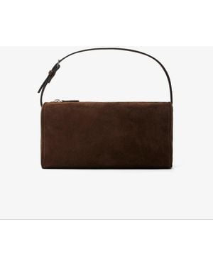 The Row 90's Dark Brown Suede Bag