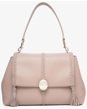 Chloé Penelope Medium Beige Leather Bag - Pink