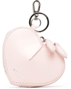 Alaïa Le Coeur Mini Pink Leather Purse