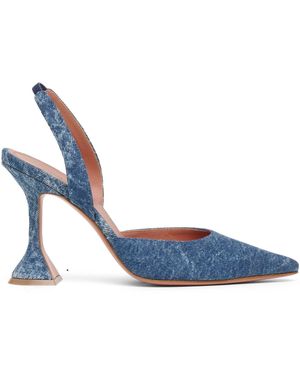 AMINA MUADDI Holli Sling 95 Denim Court Shoes - Blue