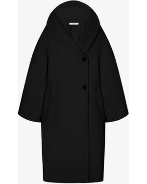 The Row Regino Black Wool Coat