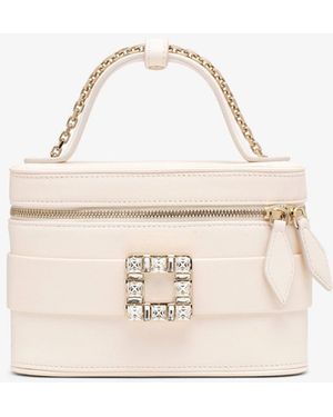 Roger Vivier Vanity White Micro Bag - Natural