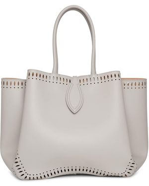 Alaïa Angele 32 Perle Tote Bag - White