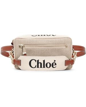 Chloé Woody Brown Belt Bag - Pink