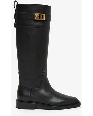 Ferragamo Roly Black Leather Boots