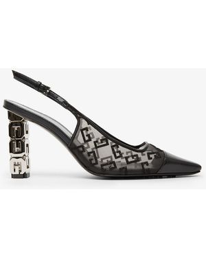 Givenchy G Cube Mesh Slingbacks - White