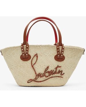 Christian Louboutin Cabata Mini Raffia Basket Bag - Pink