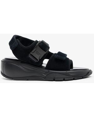 Phoebe Philo Pace Runner Black Flat Sandals - White