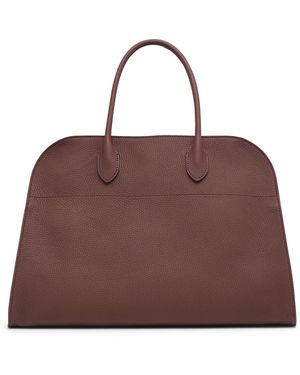 The Row Soft Margaux 15 Dark Brown Bag - Purple