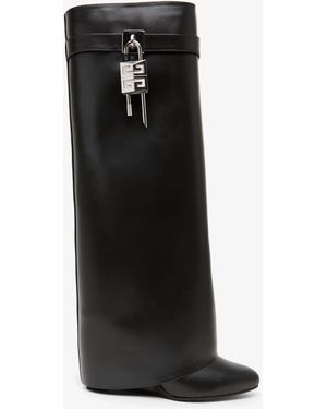 Givenchy Shark Lock Leather Pant Boots - Black