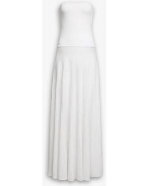 Alaïa Linen-Blend Maxi Dress - White
