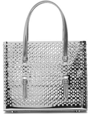 Alaïa Mina 20 Brass Tote Bag - Grey