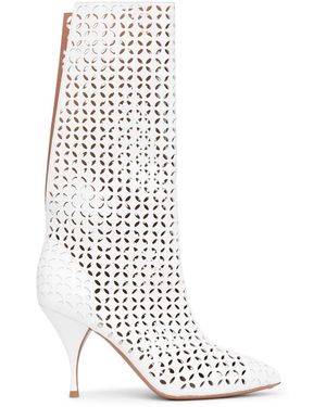 Alaïa Vienne White Leather Boots