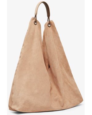 The Row Bindle Three Brown Suede Bag | Lyst