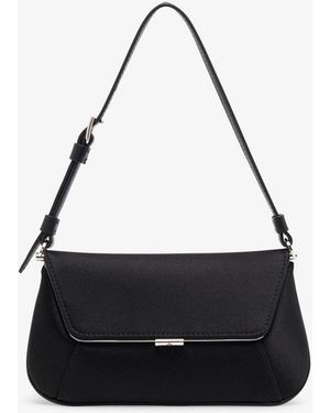 AMINA MUADDI Ami Mini Black Satin Bag