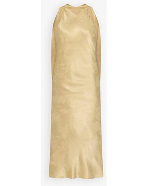 The Row Baras Textured Crepe Silk Dress - Natural