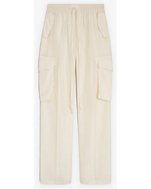 Phoebe Philo Crushed Cargo Vanilla Trousers - Natural