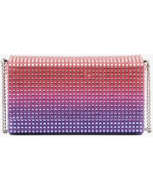 AMINA MUADDI Superamini Paloma Mirror Crystal Clutch - Pink
