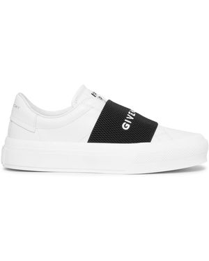 Givenchy City Sport White Elastic Trainers - Black