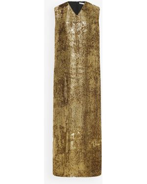 The Row Louane Gold Dress - Metallic