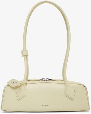 Alaïa Le Teckel Small Light Yellow Bag - White