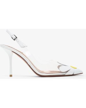 Alaïa Bloom 90 Slingbacks - White